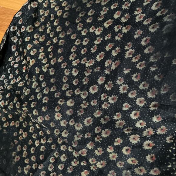 Our Legacy Box Shirt Short Sleeve Silk Blend Dark Flower Print Size 52 XL Floral - Picture 10 of 10